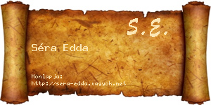 Séra Edda névjegykártya