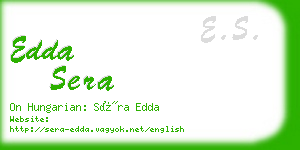 edda sera business card